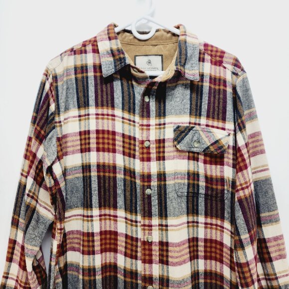 Legendary Whitetails shirt long sleeve Button-Up Medium Plaid Flannel - Picture 7 of 11